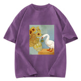 Tokyosol Van Gogh And Geese Washed T-Shirt