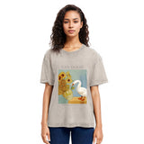 Tokyosol Van Gogh And Geese Washed T-Shirt
