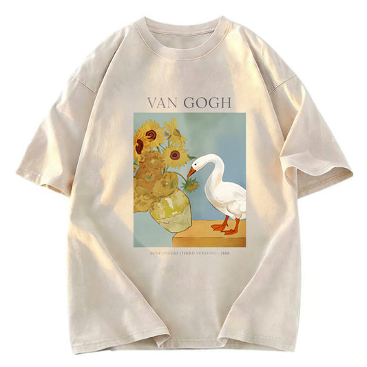Tokyosol Van Gogh And Geese Washed T-Shirt