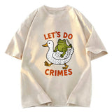 Tokyosol Frog Ready To Commit Crime Washed Crop T-Shirt