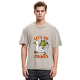 Tokyosol Frog Ready To Commit Crime Washed Crop T-Shirt