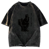 Tokyosol The Thinker On The Toilet Washed T-Shirt