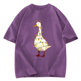 Tokyosol Funny Christmas Goose Washed T-Shirt