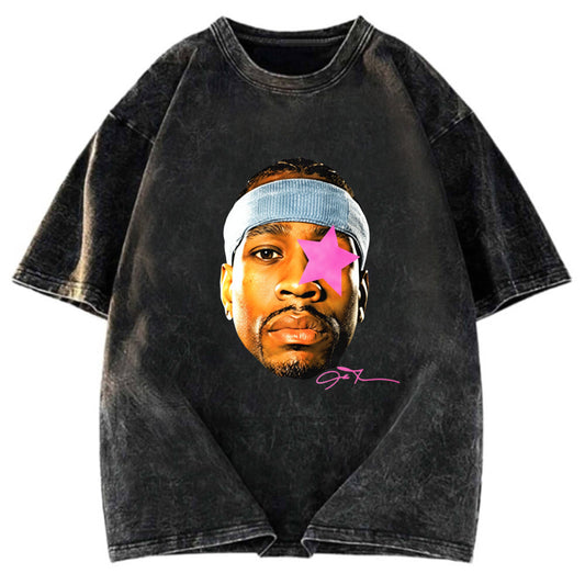 Tokyosol Hiphop AI Allen Basketball Star Washed T-Shirt