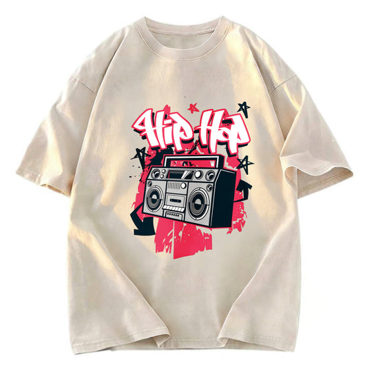 Tokyosol Hip Hop Style Washed T-Shirt