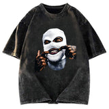 Tokyosol Funny Gangster Gangsta Hip Hop Washed T-Shirt