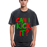 Tokyosol Can I Kick it Novelty Washed T-Shirt