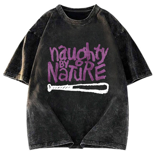 Tokyosol Logo Naughty By Nature Hiphop Washed T-Shirt