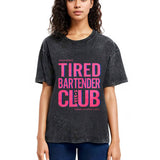 Tokyosol Tired Bartender Club Japanese Katakana Vintage Washed T-Shirt