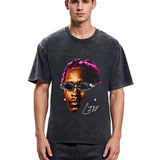 Tokyosol Hiphop Rapper Graphic Washed T-Shirt