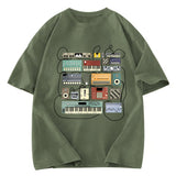 Tokyosol Electronic Musician Synthesizer and Drum Machine Dj Washed T-Shirt