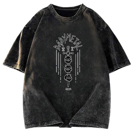Tokyosol BABYMETAL Skull Sword Washed T-Shirt