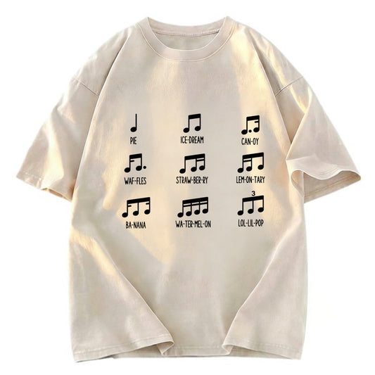 Tokyosol Food Word Pronunciation Washed T-Shirt