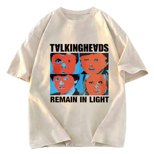 Tokyosol Talking Heads Remain In Light Washed T-Shirt
