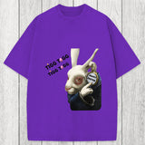 Tokyosol Tick Tock Funny Easter Bunny Washed T-Shirt
