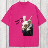 Tokyosol Tick Tock Funny Easter Bunny Washed T-Shirt