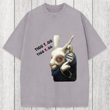Tokyosol Tick Tock Funny Easter Bunny Washed T-Shirt