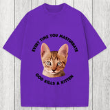 Tokyosol Every Time You Masturbate God Kills A Kitten Washed T-Shirt