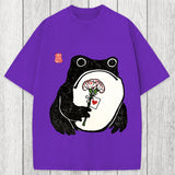 Tokyosol The Frog Holding A Carnation Washed T-Shirt