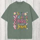 Tokyosol Silly Rabbit Easter Is For Jesus Washed T-Shirt