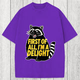 Tokyosol First of All I'm a Delight Raccoon Washed T-Shirt