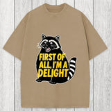 Tokyosol First of All I'm a Delight Raccoon Washed T-Shirt