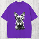 Tokyosol Floral Bunny Easter Washed T-Shirt