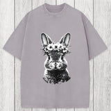 Tokyosol Floral Bunny Easter Washed T-Shirt