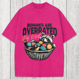 Tokyosol Funny Easter Raccoon Washed T-Shirt