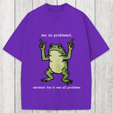 Tokyosol No Problemo Frog Funny Meme Washed T-Shirt