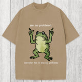 Tokyosol No Problemo Frog Funny Meme Washed T-Shirt