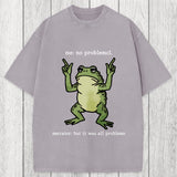 Tokyosol No Problemo Frog Funny Meme Washed T-Shirt