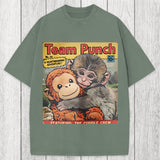 Tokyosol Punch Monkey Holding Stuffed Monkey Washed T-Shirt