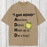 Tokyosol I Got ADHD Frog Washed T-Shirt