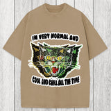 Tokyosol Normal And Chill Cat Washed T-Shirt