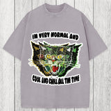 Tokyosol Normal And Chill Cat Washed T-Shirt