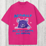 Tokyosol Actually All Of My Systems Are Nervous Washed T-Shirt
