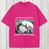 Tokyosol Funny Cat Servant Washed T-Shirt