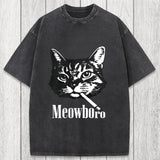 Tokyosol Vintage Smoking Cat Washed T-Shirt