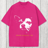 Tokyosol Funny Smoking Chihuahua Washed T-Shirt