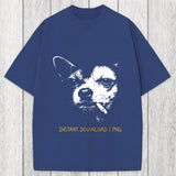Tokyosol Funny Smoking Chihuahua Washed T-Shirt