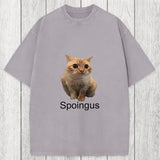 Tokyosol Spoingus The Cat Meme Washed T-Shirt