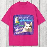Tokyosol I Tell People I'm Socially Awkward Meme Washed T-Shirt