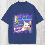 Tokyosol I Tell People I'm Socially Awkward Meme Washed T-Shirt