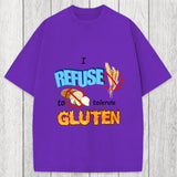 Tokyosol I Refuse to Tolerate Gluten Meme Washed T-Shirt