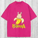 Tokyosol Funny Banana Bunny Washed T-Shirt