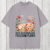 Tokyosol Wild-flowers Washed T-Shirt