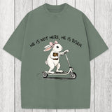 Tokyosol He Is Risen Easter Bunny Washed T-Shirt