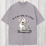 Tokyosol He Is Risen Easter Bunny Washed T-Shirt