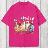 Tokyosol Funny Chicken Easter Washed T-Shirt